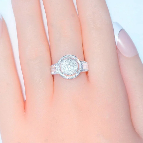 ✨ Three Layer Super Big Round Luxury Wedding Rings for Women, PD154 - Picture 5 of 8